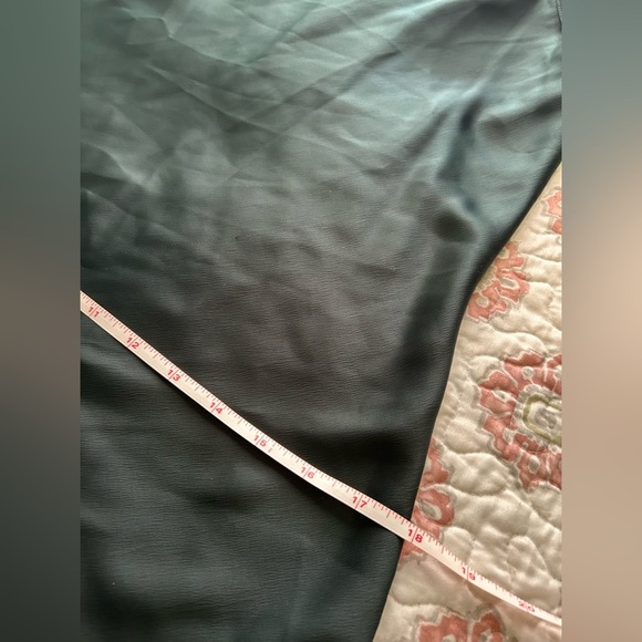 HOUSE OF HARLOW Forest Green Satin Midi Slip holiday Dress, size small - Picture 12 of 13